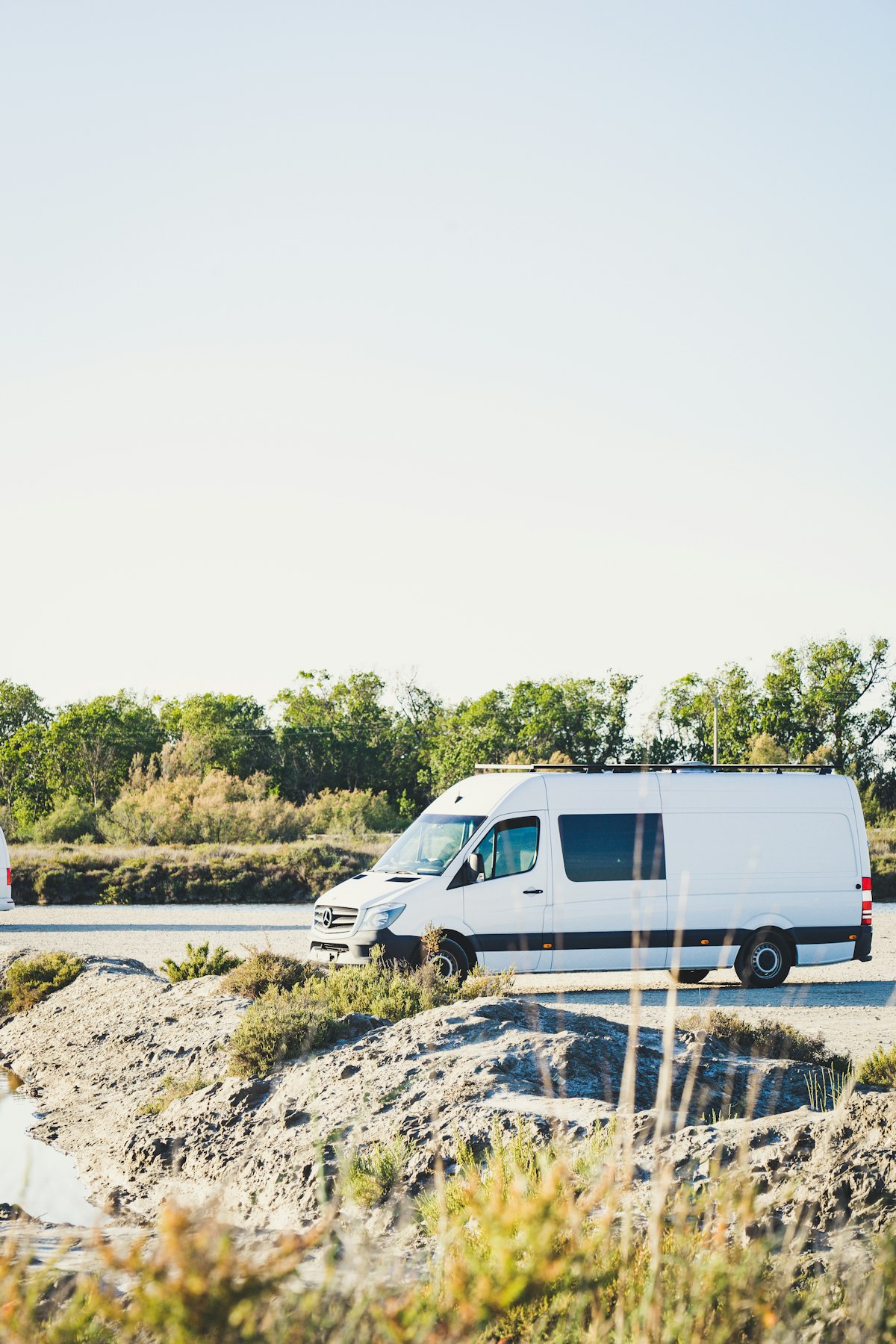 Service van on the road